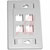 Belden - AX101437 - FLUSH WHITE 4 PORT INTERFACE WALL PLATES|70038194 | ChuangWei Electronics