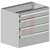 Sovella Inc - 60941306 - casters 2x7.87 2x3.93 grey Drawer unit 75/66|70701877 | ChuangWei Electronics